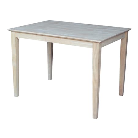 International Concepts Rectangle Solid Wood Top Table, Unfinished, 30 W, 42 L, 30 in H, Wood, Unfinished K-3042-30S